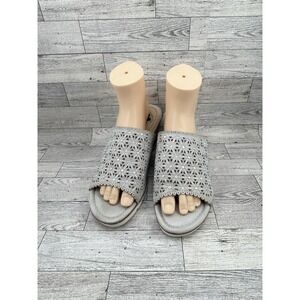 Spring Step Shoes Womens Size 41 Wedge Slide Sandals Laser Cut Sparkle Comfort‎